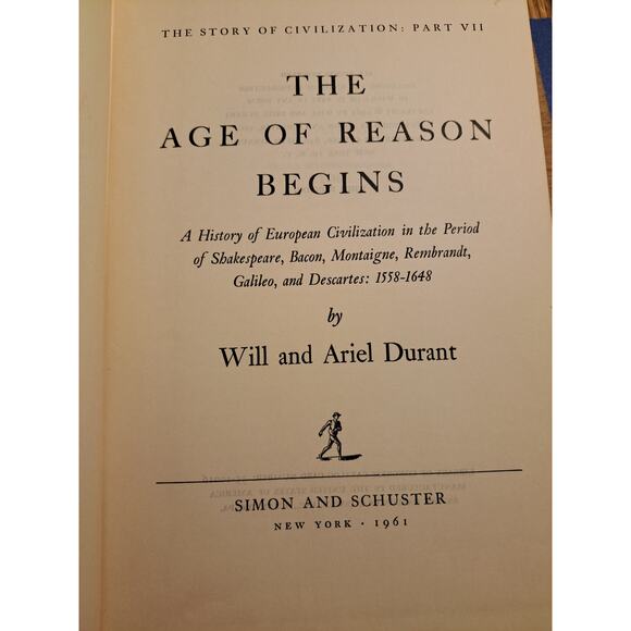 The Age of Reason Begins 1558-1648 by Will and Ariel Durant 1961 Story of Civ. - Picture 4 of 9